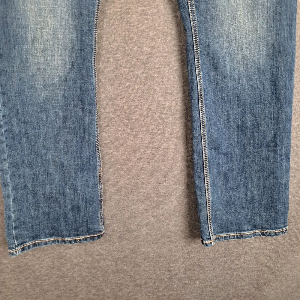 Wrangler Retro Slim Boot Jeans Men 34x34 Blue Stretch Denim 10WLT77LY